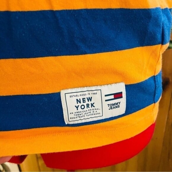 Tommy Jeans Vintage Striped T-Shirt Large - Picture 3 of 6